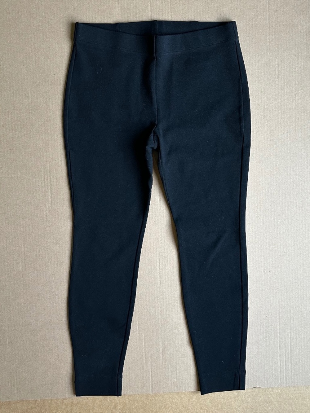 Ann Taylor Black Stretch Ponte Knit Legging Pants High Waist Size S-M